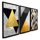 Quadro Decorativo Conjunto Geometrico Amarelo Preto Quadro Decorativo Conjunto Geometrico Amarelo Preto