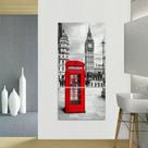 Quadro decorativo Conjunto Vertical Telefone e Big Ben Londres