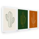 Quadro Decorativo Conjuntos Cactos Minimalista