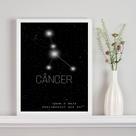 Quadro Decorativo Constelação Signo Câncer 45x34cm - com vidro