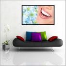 Quadro Decorativo Consultórios Odontologia Dentista Dentes Sorriso Estética Com Moldura TT4