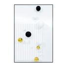 Quadro Decorativo Contemporaneo Esferas Douradas Pretas