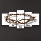 Quadro Decorativo Coroa Espinhos Amor 5pç