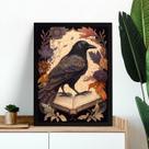 Quadro Decorativo Corvo 33x24cm - com vidro