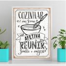 Quadro Decorativo Cozinha Afetiva 33x24cm - com vidro Quadro Decorativo Cozinha Afetiva 33x24cm - com vidro