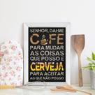 Quadro Decorativo Cozinha Café e Cerveja 22x32cm Moldura Br