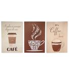 Quadro Decorativo Cozinha Coffe Marrom 30x40cm Copa Cantinho Gourmet