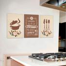 Quadro Decorativo Cozinha Panela e Talheres Marrom Copa Cantinho Gourmet PMG