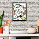 Quadro Decorativo Cozinha Pequena Mas Cheia de Amor 45x34cm