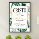 Quadro Decorativo Cristo é o Chefe Do Lar 24x18cm - com vidro Quadro Decorativo Cristo é o Chefe Do Lar 24x18cm - com vidro