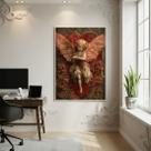 Quadro Decorativo Cupido Delicado 70x50cm Mold Branca