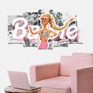 Quadro Decorativo da Barbie Mosaico 115x60