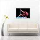 Quadro Decorativo Dança Pole Dance Decoração De Salas Com Moldura