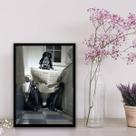Quadro Decorativo Darth No Banheiro 45x34cm - com vidro