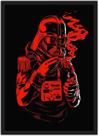 Quadro Decorativo Darth vader Fumaça Geek Decorações Com Moldura G21