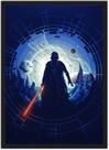 Quadro Decorativo Darth Vader Star Wars Super Heróis Geek Decorações Com Moldura G13