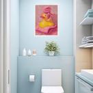 Quadro Decorativo De Banheiro Patinho 33x24cm