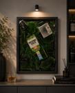 Quadro decorativo de madeira resinado com garrafa Quadro decorativo de madeira resinado com garrafa