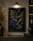 Quadro decorativo de madeira resinado com garrafa Quadro decorativo de madeira resinado com garrafa