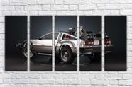 Quadro Decorativo De Volta Para O Futuro Delorean Mosaico 5 Peças GG3