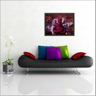 Quadro Decorativo Deadpool Arlequina Super Heróis Salas Quartos Decorações Com Moldura