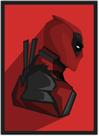 Quadro Decorativo Deadpool Heróis Geek Decorações Com Moldura G01