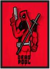 Quadro Decorativo Deadpool Heróis Geek Decorações Com Moldura G02