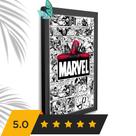 Quadro Decorativo Deadpool Marvel Sala Quarto + Vidro 33x25