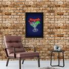 Quadro Decorativo Decorativo Margarita Simulando Neon 45x34cm