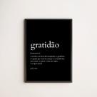 Quadro Decorativo Definição de Gratidão 24x18cm - com vidro