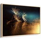 Quadro decorativo Dente de Leão em Reflexos de Luar Dourado - Art Canvas