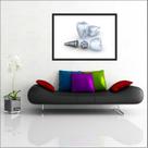 Quadro Decorativo Dentista Odontologia Consultórios Dentes Implante Com Moldura