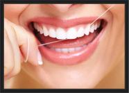 Quadro Decorativo Dentista Odontologia Consultórios Dentes Sorriso Com Moldura