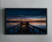 Quadro Decorativo Deque Praia Mar Horizonte Paisagem Natureza Salas Tela Canvas Premium
