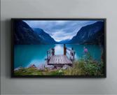 Quadro Decorativo Deque Praia Mar Paisagem Natureza Salas Tela Canvas Premium GG