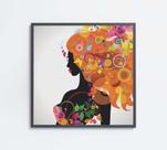 Quadro Decorativo Desenho Mulher Colorida