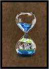 Quadro Decorativo Design Ampulheta Com Tema Ecológico Ambiental Com Moldura RC047