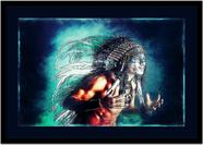 Quadro Decorativo Design Índio Ilustração Com Moldura RC019