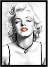Quadro Decorativo Design Moda Fashion Marilyn Monroe Com Moldura RC036