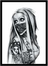 Quadro Decorativo Design Moda Fashion Tatuagem Com Moldura RC051