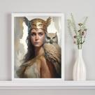Quadro Decorativo Deusa Da Sabedoria- Atena 33x24cm