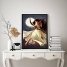 Quadro Decorativo Deusa Grega- Artemis 33x24cm - com vidro