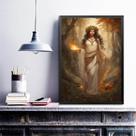 Quadro Decorativo Deusa Grega Héstia 45x34cm - com vidro