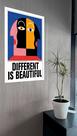 Quadro Decorativo Different Is Beautiful - 70x50cm Quadro Decorativo Different Is Beautiful - 70x50cm