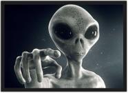 Quadro Decorativo Disco Voador Extraterrestre Ovnis Decorações Com Moldura G07