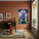 Quadro Decorativo Divindade Hindu Durga - 70x50cm