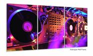 Quadro Decorativo DJ Música Som 120x60 3 peças