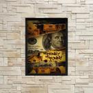 Quadro Decorativo Dollar No Money, No Funny 24x18cm - com vidro