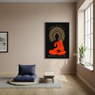 Quadro Decorativo Don't Hate! Meditate - Buda - 70x50cm