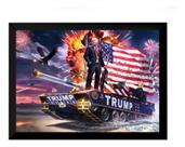 Quadro Decorativo Donald Trump Arte Tanque De Guerra
